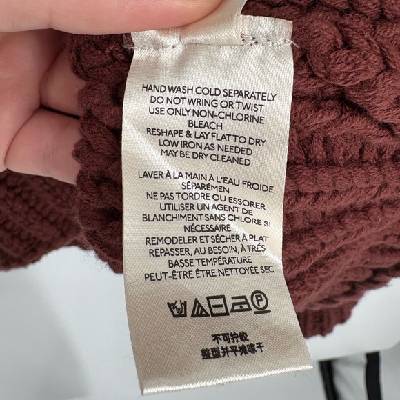 NWT Free People My Only Sunshine Chunky Knit Sweater in Chocolate Merlot - Picture 10 of 13